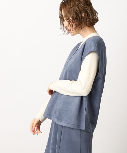grove（グローブ）の「◆もっちりソフトな風合いが病みつきになるマシュマロタッチスウェードセットアップ（セットアップ・レディース・アイボリー/ブルー/チャコールグレー・02/03/01/05/04）」の15枚目の写真