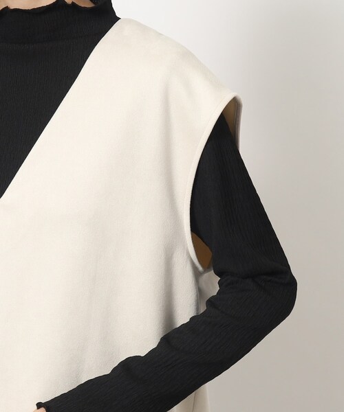 grove（グローブ）の「◆もっちりソフトな風合いが病みつきになるマシュマロタッチスウェードセットアップ（セットアップ・レディース・アイボリー/ブルー/チャコールグレー・02/03/01/05/04）」の8枚目の写真