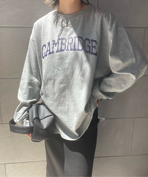 y/m by misato（イムバイミサト）の「CAMBRIDGE ロンT（Tシャツ/カットソー・レディース・ブラック/オフホワイト/杢グレー・FREE）」の3枚目の写真