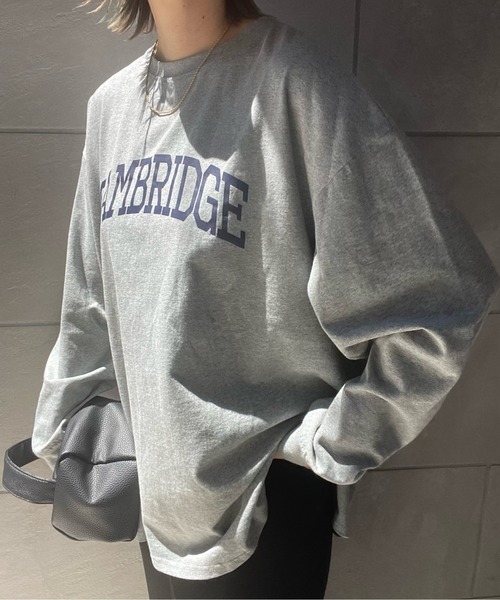 y/m by misato（イムバイミサト）の「CAMBRIDGE ロンT（Tシャツ/カットソー・レディース・ブラック/オフホワイト/杢グレー・FREE）」の5枚目の写真