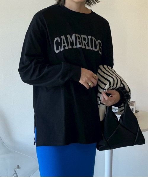 y/m by misato（イムバイミサト）の「CAMBRIDGE ロンT（Tシャツ/カットソー・レディース・ブラック/オフホワイト/杢グレー・FREE）」の14枚目の写真