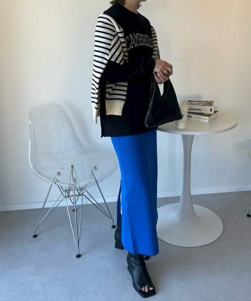 y/m by misato（イムバイミサト）の「CAMBRIDGE ロンT（Tシャツ/カットソー・レディース・ブラック/オフホワイト/杢グレー・FREE）」の15枚目の写真