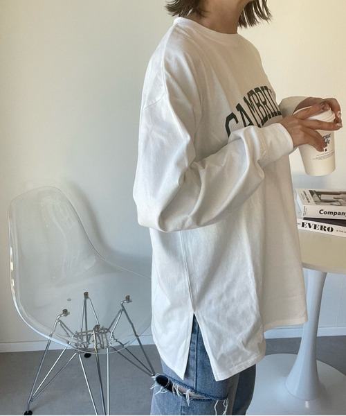 y/m by misato（イムバイミサト）の「CAMBRIDGE ロンT（Tシャツ/カットソー・レディース・ブラック/オフホワイト/杢グレー・FREE）」の17枚目の写真