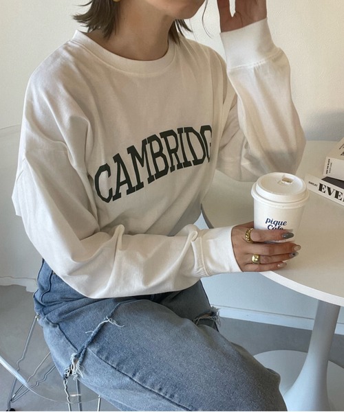 y/m by misato（イムバイミサト）の「CAMBRIDGE ロンT（Tシャツ/カットソー・レディース・ブラック/オフホワイト/杢グレー・FREE）」の18枚目の写真