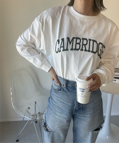 y/m by misato（イムバイミサト）の「CAMBRIDGE ロンT（Tシャツ/カットソー・レディース・ブラック/オフホワイト/杢グレー・FREE）」の21枚目の写真