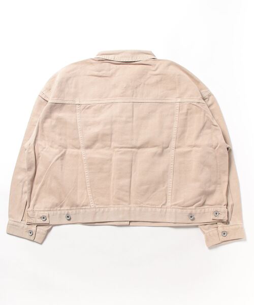 179/WG（イチナナキュウダブルジー）の「ルーズデニムジャケット/Gジャン（デニムジャケット・レディース・ベージュ・MEDIUM）」の2枚目の写真