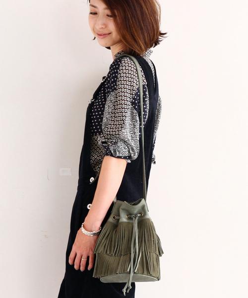 BEAUTY&YOUTH UNITED ARROWS（ビューティーアンドユースユナイテッドアローズ）の「BY∵ フリンジミニドロストショルダー ◆（ショルダーバッグ・レディース・ブラウン/オリーブ/ブラック・ﾌﾘ-）」の3枚目の写真