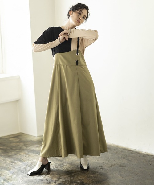 OSMOSIS（オズモーシス）の「ステッチテレコTシャツ（Tシャツ/カットソー・レディース・グリーン/その他/ブラック・ONE SIZE）」の10枚目の写真