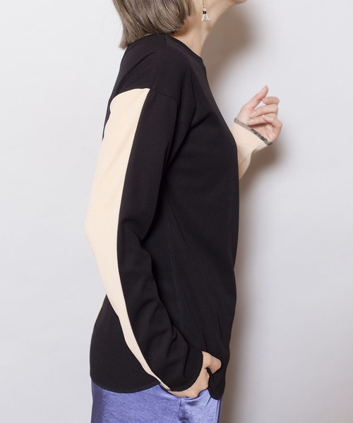 OSMOSIS（オズモーシス）の「ステッチテレコTシャツ（Tシャツ/カットソー・レディース・グリーン/その他/ブラック・ONE SIZE）」の21枚目の写真