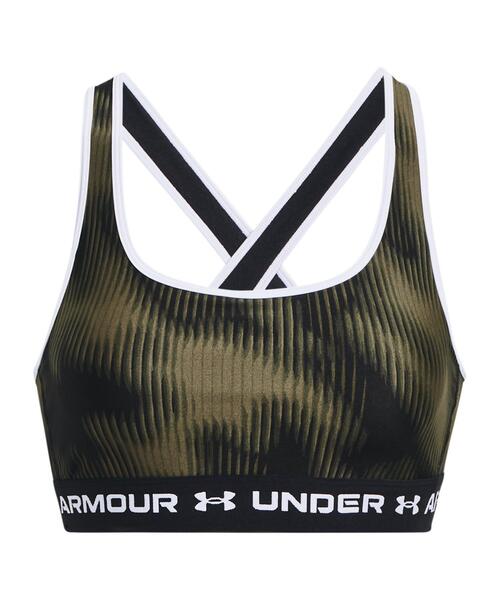 UNDER ARMOUR（アンダーアーマー）の「UAクロスバック プリントブラ ミディアムサポート（トレーニング/レディース）（スポーツブラ・レディース・カーキ・L/M/XL/S）」の2枚目の写真