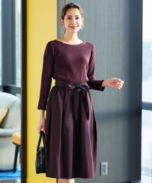 【洗える】タフタスカートドッキングワンピース