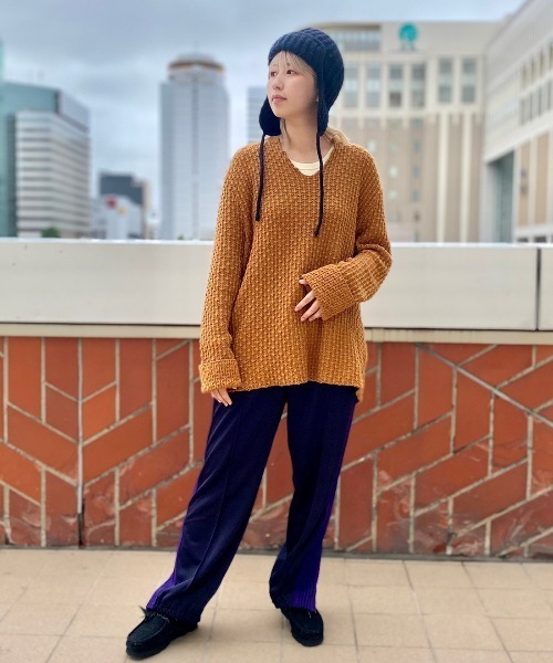 Odds（オッズ）の「odds/オッズ  MOHAIR FLY WATCH（ニットキャップ/ビーニー・レディース・ネイビー/ブラウン/アイボリー・FREE）」の11枚目の写真