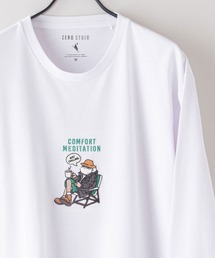 【ZEROSTAIN/ゼロステイン】汗染みの目立たないTシャツ　刺繍　ロンT 　撥水　防汚　UVカット　紫外線対策　犬　猫