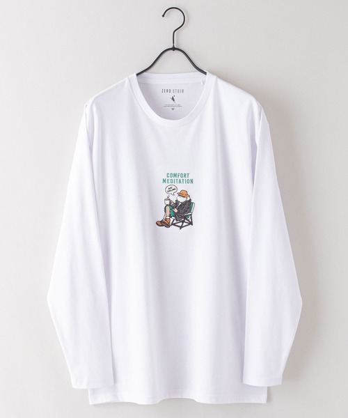 UNIIT(ユニット)の「【ZEROSTAIN/ゼロステイン】汗染みの目立たないTシャツ 刺繍 ロンT 撥水 防汚 UVカット 紫外線対策 犬 猫(Tシャツ/カットソー・メンズ・オフホワイト/オリーブ/ブルーグレー/ホワイト/ホワイト系その他/グリーン・MEDIUM/LARGE/X-LARGE)」の14枚目の写真