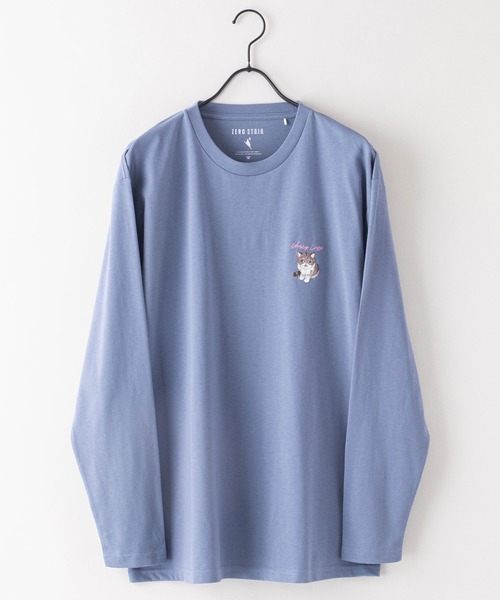 UNIIT(ユニット)の「【ZEROSTAIN/ゼロステイン】汗染みの目立たないTシャツ 刺繍 ロンT 撥水 防汚 UVカット 紫外線対策 犬 猫(Tシャツ/カットソー・メンズ・オフホワイト/オリーブ/ブルーグレー/ホワイト/ホワイト系その他/グリーン・MEDIUM/LARGE/X-LARGE)」の17枚目の写真