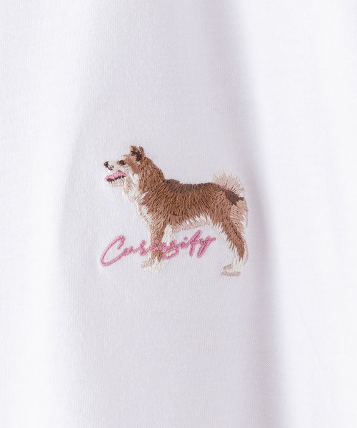 UNIIT(ユニット)の「【ZEROSTAIN/ゼロステイン】汗染みの目立たないTシャツ 刺繍 ロンT 撥水 防汚 UVカット 紫外線対策 犬 猫(Tシャツ/カットソー・メンズ・オフホワイト/オリーブ/ブルーグレー/ホワイト/ホワイト系その他/グリーン・MEDIUM/LARGE/X-LARGE)」の13枚目の写真