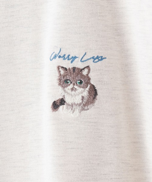 UNIIT(ユニット)の「【ZEROSTAIN/ゼロステイン】汗染みの目立たないTシャツ 刺繍 ロンT 撥水 防汚 UVカット 紫外線対策 犬 猫(Tシャツ/カットソー・メンズ・オフホワイト/オリーブ/ブルーグレー/ホワイト/ホワイト系その他/グリーン・MEDIUM/LARGE/X-LARGE)」の12枚目の写真