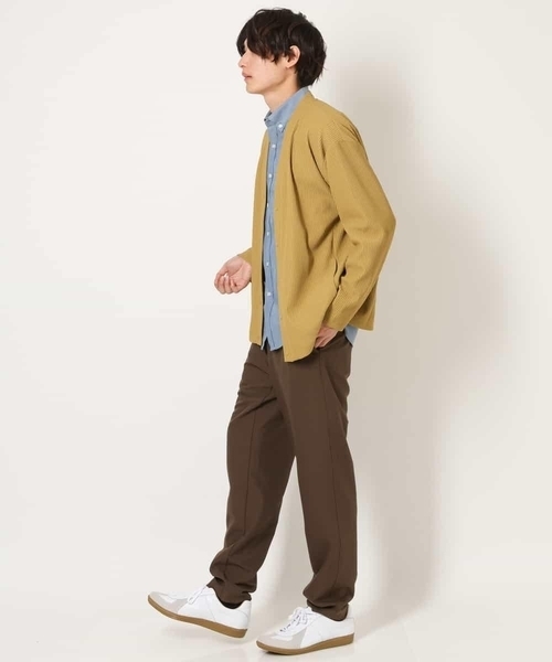 a.v.v(アーヴェヴェ)の「【毛玉になりにくい】タックジャージーカーディガン(カーディガン/ボレロ・メンズ・ブラック/イエロー/チャコールグレー・48/46/44/50)」の15枚目の写真