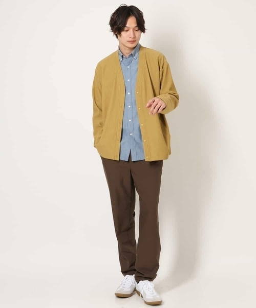 a.v.v(アーヴェヴェ)の「【毛玉になりにくい】タックジャージーカーディガン(カーディガン/ボレロ・メンズ・ブラック/イエロー/チャコールグレー・48/46/44/50)」の16枚目の写真