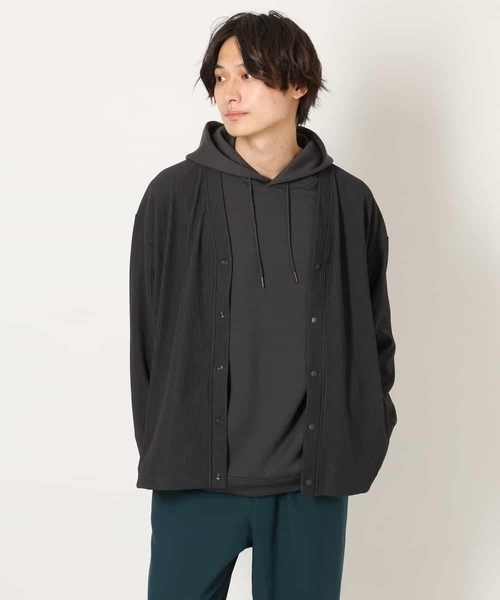 a.v.v(アーヴェヴェ)の「【毛玉になりにくい】タックジャージーカーディガン(カーディガン/ボレロ・メンズ・ブラック/イエロー/チャコールグレー・48/46/44/50)」の19枚目の写真