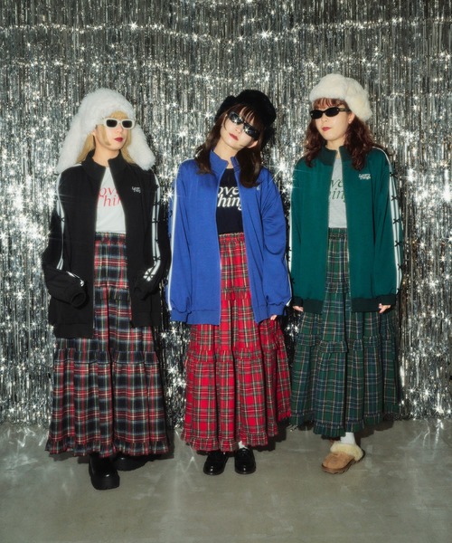 WC（ダブル シー）の「【ベストセラー☆】チェックティアードロングスカート（スカート・レディース・ブラック/レッド/グリーン・FREE）」の22枚目の写真