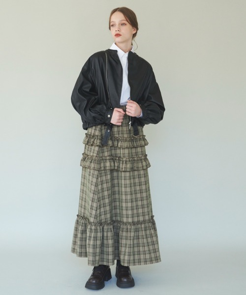 idem（イデム）の「vegan leather blouson/フェイクレザーブルゾン（ブルゾン・レディース・ブラック・FREE）」の9枚目の写真