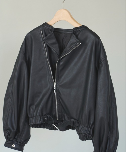 idem（イデム）の「vegan leather blouson/フェイクレザーブルゾン（ブルゾン・レディース・ブラック・FREE）」の15枚目の写真