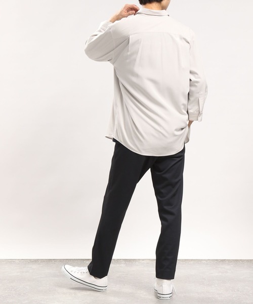 GLOBAL WORK Smile Seed Store(グローバルワーク スマイルシードストア)の「【ユニセックス】レギュラーカラーシャツ7分袖/180992(シャツ/ブラウス・メンズ・モカ/ネイビー/ブルー/ライトベージュ・MEDIUM/SMALL/LARGE/X-LARGE)」の8枚目の写真