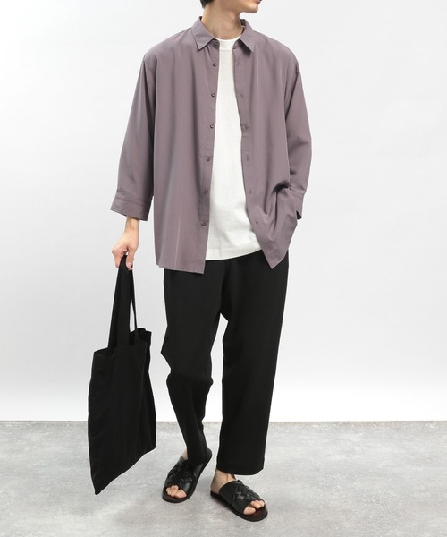 GLOBAL WORK Smile Seed Store(グローバルワーク スマイルシードストア)の「【ユニセックス】レギュラーカラーシャツ7分袖/180992(シャツ/ブラウス・メンズ・モカ/ネイビー/ブルー/ライトベージュ・MEDIUM/SMALL/LARGE/X-LARGE)」の16枚目の写真