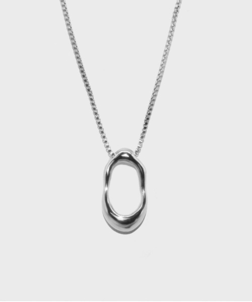 【WEB限定】”Aqua”サークルネックレス/サージカルステンレス（金属アレルギー対応）【LHME / エルエイチエムイー】（ネックレス）｜LHME（エルエイチエムイー）