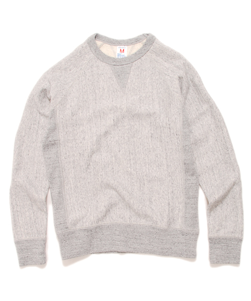 Denime(ドゥニーム)の「HEAVY SWEAT CREW NECK/ヘビースウェットクルーネック(スウェット・メンズ・アイボリー/杢グレー/ダークグリーン/ワイン/ブラック・SMALL/LARGE/MEDIUM)」の3枚目の写真