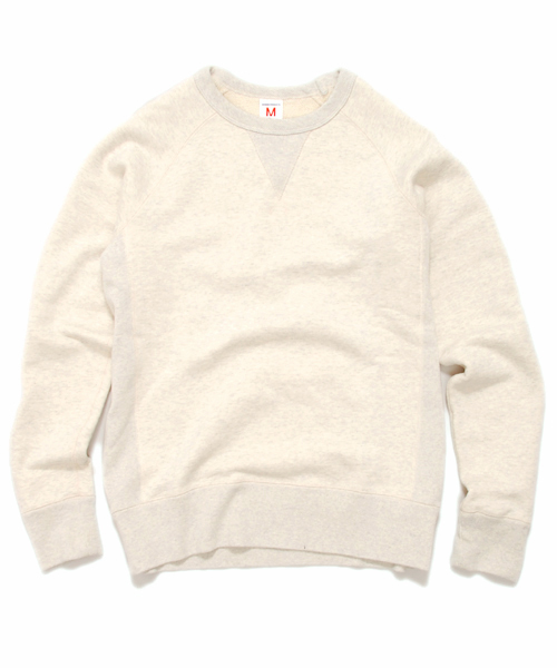 Denime(ドゥニーム)の「HEAVY SWEAT CREW NECK/ヘビースウェットクルーネック(スウェット・メンズ・アイボリー/杢グレー/ダークグリーン/ワイン/ブラック・SMALL/LARGE/MEDIUM)」の2枚目の写真