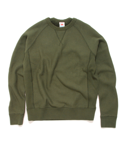Denime(ドゥニーム)の「HEAVY SWEAT CREW NECK/ヘビースウェットクルーネック(スウェット・メンズ・アイボリー/杢グレー/ダークグリーン/ワイン/ブラック・SMALL/LARGE/MEDIUM)」の4枚目の写真