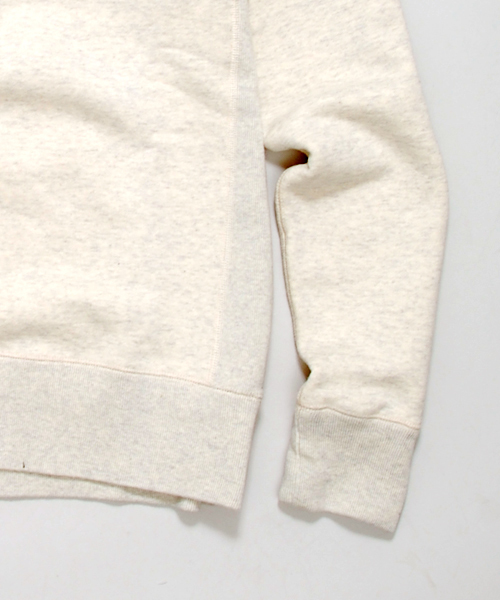 Denime(ドゥニーム)の「HEAVY SWEAT CREW NECK/ヘビースウェットクルーネック(スウェット・メンズ・アイボリー/杢グレー/ダークグリーン/ワイン/ブラック・SMALL/LARGE/MEDIUM)」の6枚目の写真