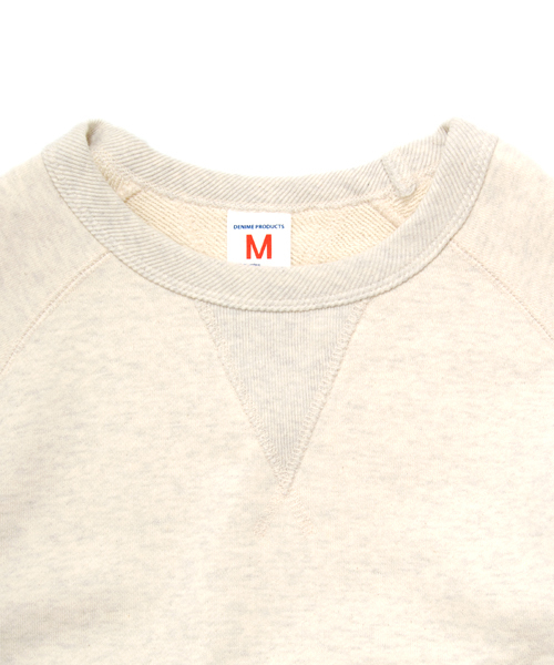 Denime(ドゥニーム)の「HEAVY SWEAT CREW NECK/ヘビースウェットクルーネック(スウェット・メンズ・アイボリー/杢グレー/ダークグリーン/ワイン/ブラック・SMALL/LARGE/MEDIUM)」の11枚目の写真