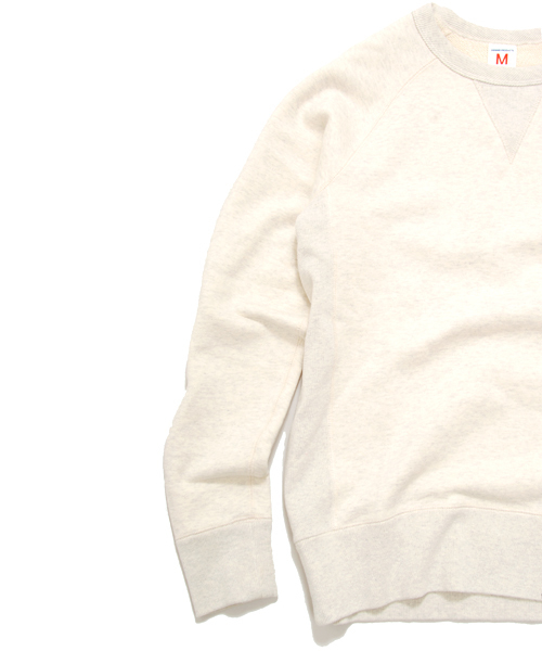 Denime(ドゥニーム)の「HEAVY SWEAT CREW NECK/ヘビースウェットクルーネック(スウェット・メンズ・アイボリー/杢グレー/ダークグリーン/ワイン/ブラック・SMALL/LARGE/MEDIUM)」の13枚目の写真