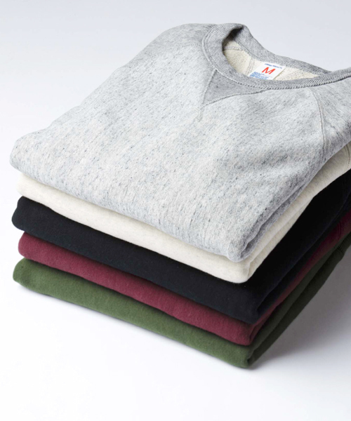 Denime(ドゥニーム)の「HEAVY SWEAT CREW NECK/ヘビースウェットクルーネック(スウェット・メンズ・アイボリー/杢グレー/ダークグリーン/ワイン/ブラック・SMALL/LARGE/MEDIUM)」の16枚目の写真