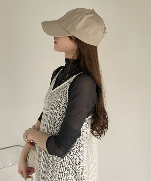 Ada.(エイダ)の「クロシェレース バックシャン キャミワンピース(ワンピース・レディース・ブルー/オフホワイト/ブラック/ピンク系その他・FREE)」の21枚目の写真