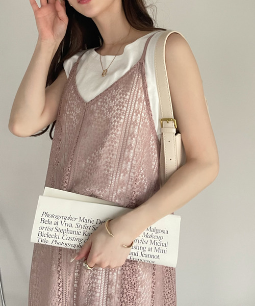 Ada.(エイダ)の「クロシェレース バックシャン キャミワンピース(ワンピース・レディース・ブルー/オフホワイト/ブラック/ピンク系その他・FREE)」の22枚目の写真