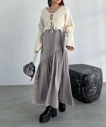 PAGEBOY | ダメージカーディガン2Pワンピース(ワンピース)