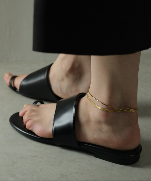 ORLEAN（オルレアン）の「金属アレルギー対応 2連チェーンデザインアンクレット サージカルステンレス（アンクレット・レディース・シルバー/ゴールド・フリー）」の10枚目の写真