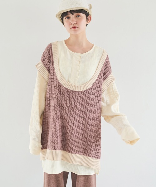 Crisp（クリスプ）の「ヘンリーガーゼブラウス（シャツ/ブラウス・レディース・モカ/アイボリー・FREE）」の19枚目の写真