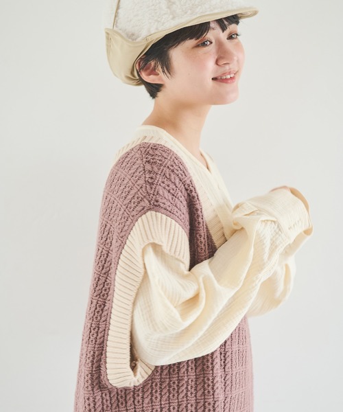 Crisp（クリスプ）の「ヘンリーガーゼブラウス（シャツ/ブラウス・レディース・モカ/アイボリー・FREE）」の22枚目の写真