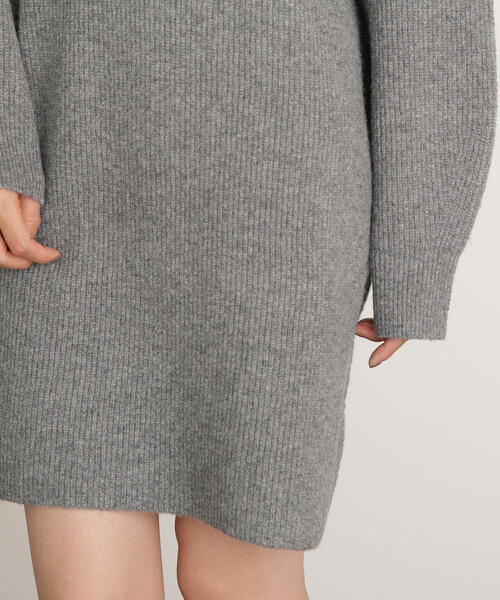 N.(N. Natural Beauty Basic)(エヌエヌナチュラルビューティーベーシック)の「◆片畦ミディワンピース(ワンピース・レディース・杢グレー/ライトブルー/ブラック・MEDIUM)」の22枚目の写真