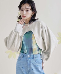 ボリュームスリーブ裏毛ボレロ