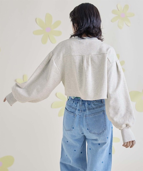 miette(ミエット)の「ボリュームスリーブ裏毛ボレロ(カーディガン/ボレロ・レディース・オートミール/ブラック・FREE)」の10枚目の写真
