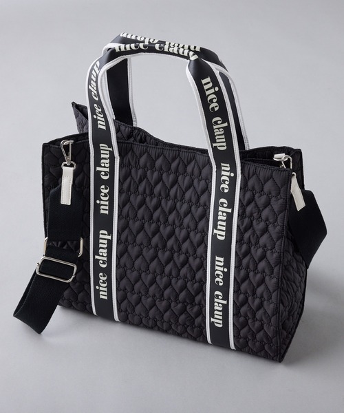 one after another NICE CLAUP(ワンアフターアナザーナイスクラップ)の「ハートキルティングバッグ(大)(トートバッグ・レディース・アイボリー/ブラック/モカ・FREE)」の13枚目の写真