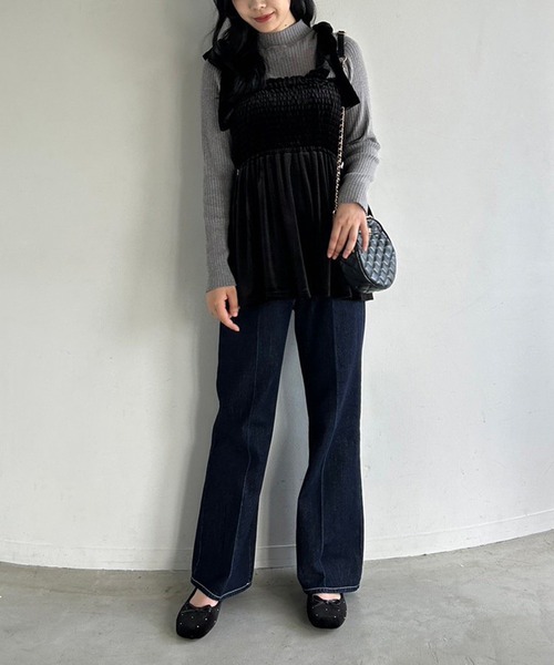 one after another NICE CLAUP（ワンアフターアナザーナイスクラップ）の「【S~LLサイズ】アソートバレエシューズ（バレエシューズ・レディース・ブラック×ゴールド/ブラック系その他・S/LL/L/M）」の6枚目の写真