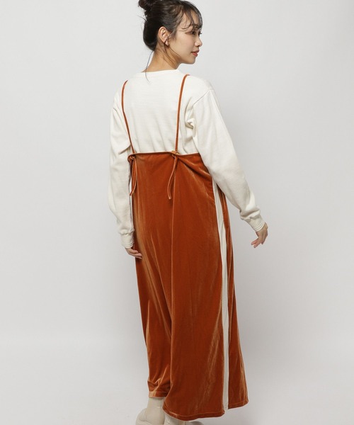 niko and...（ニコアンド）の「ベロアラインキャミワンピース（ワンピース・レディース・ブラック/モカ/オレンジ・FREE）」の15枚目の写真