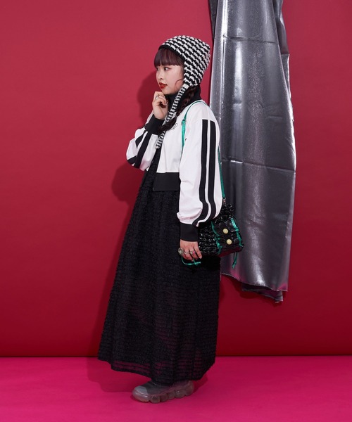 CIAOPANIC（チャオパニック）の「【＠yuna_maruu企画】【Me＋Me/ミープラスミー】シャーリングリボン巾着バッグ（ショルダーバッグ・レディース・ブラック/ブルー/シルバー・FREE）」の12枚目の写真